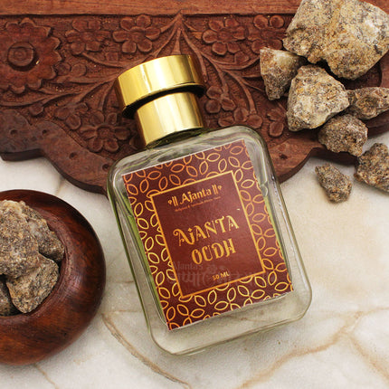 Ajanta Oudh Perfume – Premium Long-Lasting Natural Oudh Fragrance for Men & Women | Luxurious Oriental Aroma in Elegant Glass Bottle – 50ml