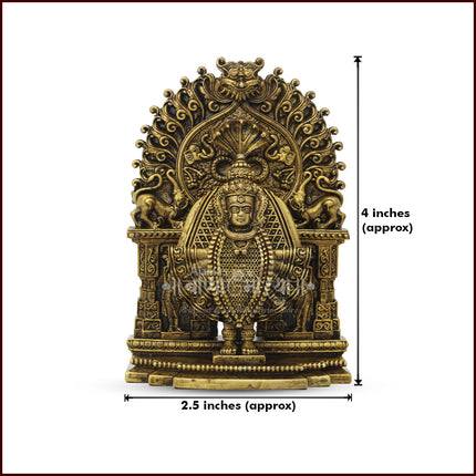 Goddess Mahalaxmi (Ambabai) Kolhapur - Mahalaxmi  Shakta pitha  Intricately Designed Sacred Mukhavata Idol for Margashirsha Vratam, Traditional Puja Rituals, Temple Worship, and Spiritual Home Décor ( 4 Inch Height Size )