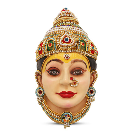 Amman Devi Face, Varalakshmi Devi Face Lakshmi Devi Face,Ammavari Face, Varalakshmi Devi Face Mahalakshmi Face Material: Polyfiber