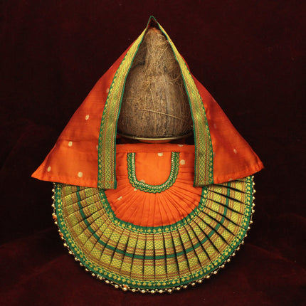 Rajnandani Kalash Poshak for Puja | Traditional Cotton Patka & Lehenga Dress Set for Kalasha Sthapana | Devi Margashirsha Kalash Vastra for Home Mandir & Festivals (9 Inch Poshak )