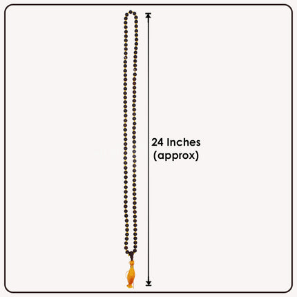 Red Sandalwood Japa Mala with Yellow Tassel for Meditation & Chanting Spiritual Prayer Beads for Yoga, Pooja, and Mantras