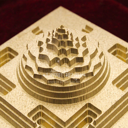 Sri Yantra, Shri Meru Yantra, Sri Chakra   Pure Brass Maha Meru Shree Yantra Solid for Puja Use at Home/Maha Meru Shri Yantra  in Spiritual Powers Vaastu Dosh Prosperity Harmony