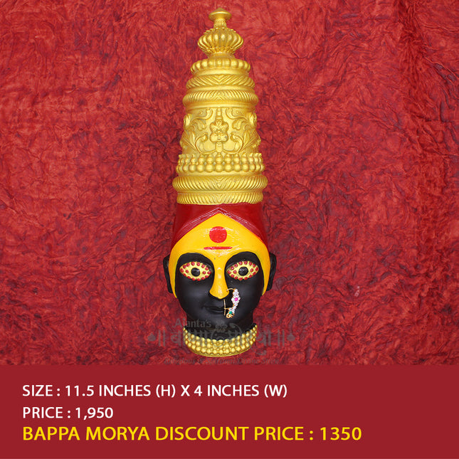 Traditional Goddess Mata Mukhotta – Tulja Bhavani, Jagdamba, Kuldevi Maha Lakshmi, Devi Face