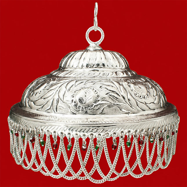 Decorative Deity Chhatra for Swami Ganpati Radha Krishna God & Goddess Idols स्वामी समर्थ  गणपती राधा कृष्ण तसेच देव-देवी मूर्तींसाठी सजावटी मंदिर छत्र Mandir Chatra for Navratri Daily Pooja Temple Decoration(10 inch Diameter)