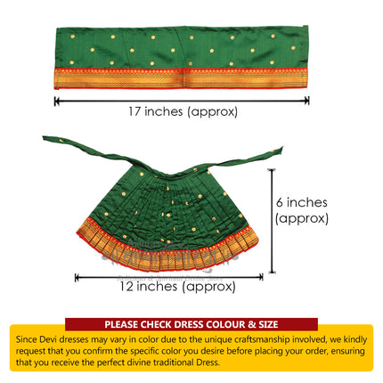 Navratri Goddess MATA Rani Poshak, Maa Laxmi, Durga, Saraswati, Radha Shringar for Kalasha Pooja (6(Height) 12(Length) Inch)