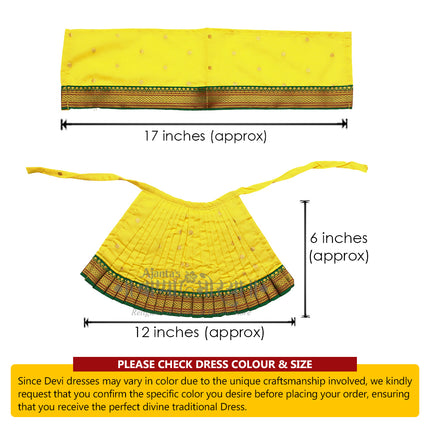 Navratri Goddess MATA Rani Poshak, Maa Laxmi, Durga, Saraswati, Radha Shringar for Kalasha Pooja (6(Height) 12(Length) Inch)