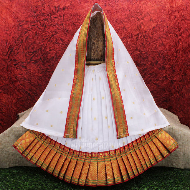 Mahalaxmi Dress Vastra/Poshak | Kalash Sthapana Margashirsh Puja | Traditional Dress Poshak for Devi Maa Lakshmi for Puja (12 Inch Poshak)