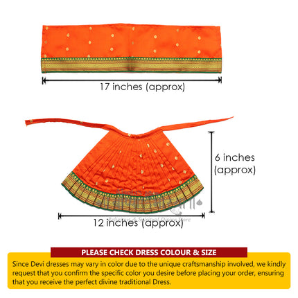 Navratri Goddess MATA Rani Poshak, Maa Laxmi, Durga, Saraswati, Radha Shringar for Kalasha Pooja (6(Height) 12(Length) Inch)