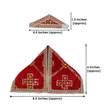 Digambar Swami Shree Swami Samarth Maharaj Akkalkot & Shirdi Wale  Sai Baba Embroidered Poshak Akkalkot Niwasi Shree Swami Samarth Maharaj & Shirdi Sai Baba Embroidered Idol DressSpiritual Idol Dress (6 Inch)