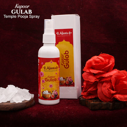 Kapoor Gulab Temple Pooja Spray – Divine Rose & Camphor Fragrance for Daily Worship Long-Lasting Temple Freshness (100 ml)
