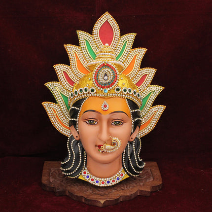 Padmasundari Mahalaxmi Devi Face Mukhota/Maa Goddess for Margashirsha  Varaha Laxmi,Guruvar Vratam Puja, Navratri Pooja