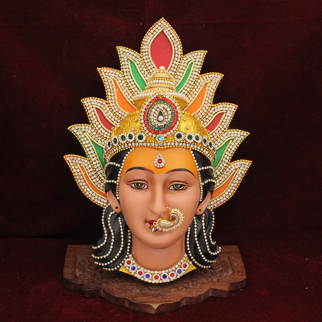 Padmasundari Mahalaxmi Devi Face Mukhota/Maa Goddess for Margashirsha  Varaha Laxmi,Guruvar Vratam Puja, Navratri Pooja