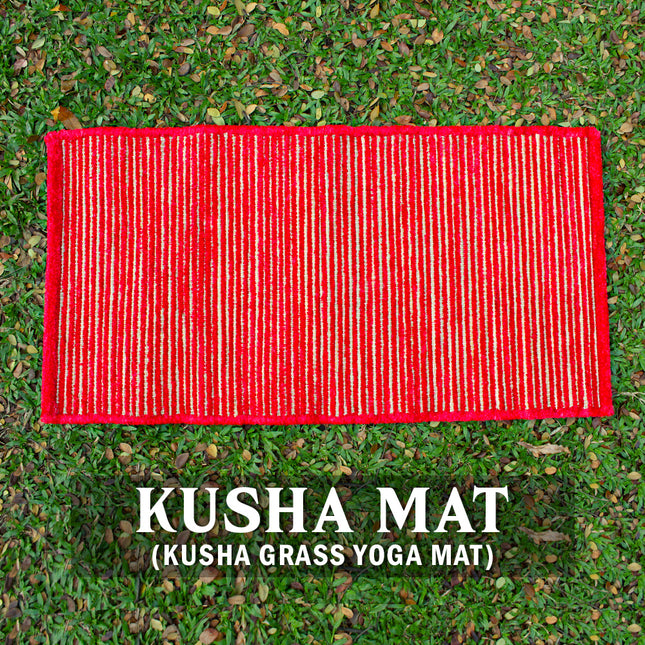Traditional Kusha Grass Mat – Auspicious Darbha Aasan for Pooja, Japa, Yoga mat Homam & Spiritual Practices