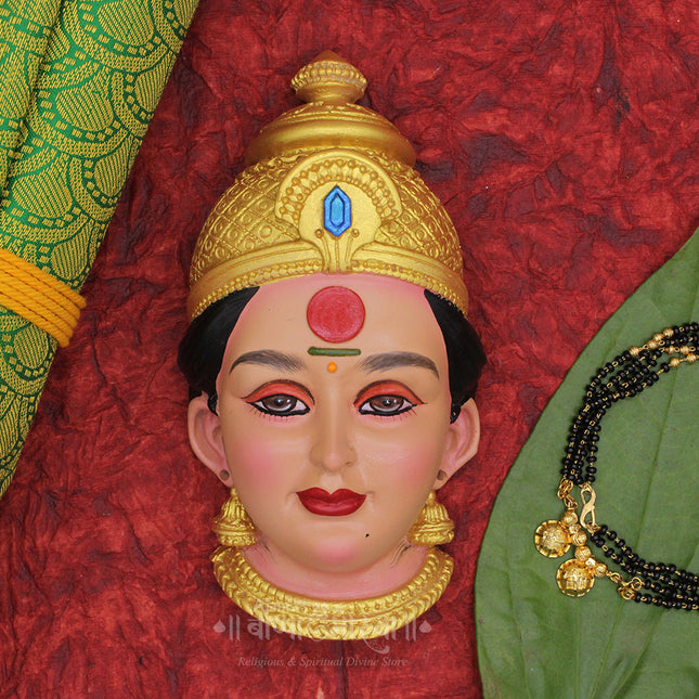 Mahalakshmi’s Auspicious Form Shakti Roopam – DhanashreeDevi  Face Bringer of Wealth & Fortune Eternal Source of Prosperity, Purity & Divine Energy (6.5 Inches)