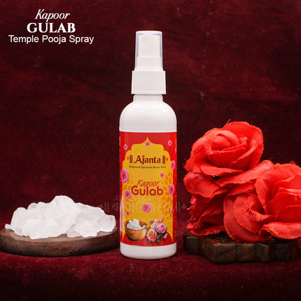 Kapoor Gulab Temple Pooja Spray – Divine Rose & Camphor Fragrance for Daily Worship Long-Lasting Temple Freshness (100 ml)