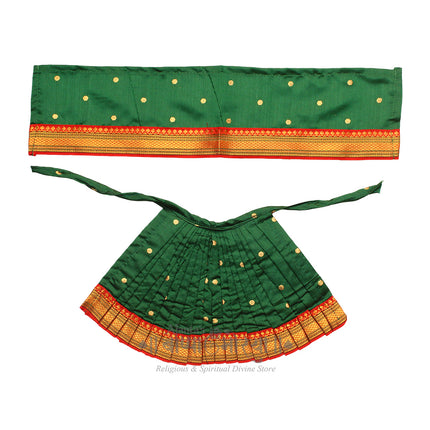 Handcrafted Devi Pooja Dress Poshak –Premium Quality Navratri Margashish Guravar Puja Kalash Sthapna Traditional Wear For Devi Mata  (9 Inch (Poshak Height)  x 13 Inch (Poshak Width) )