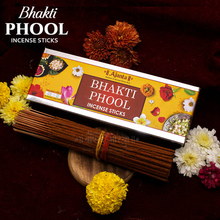 Bhakti Phool Agarbatti by Ajanta – Devotional Floral Incense Sticks for Temple, Aarti & Home Worship (250 Grams )