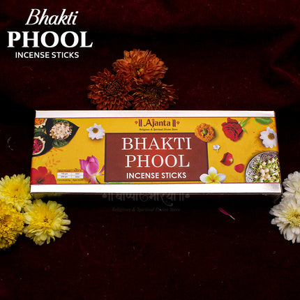 Bhakti Phool Agarbatti by Ajanta – Devotional Floral Incense Sticks for Temple, Aarti & Home Worship (250 Grams )