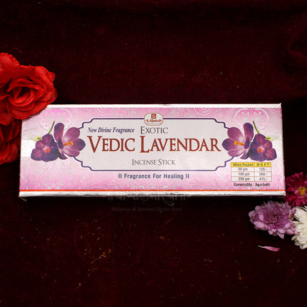 Vedic Lavender Fragrance Incense Sticks – Natural Soothing Aroma for Prayer, Yoga Sessions,(250 Grams) Mind Relaxation & Home Freshness