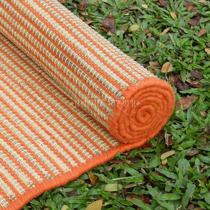 Namasmarana Japa Kusha Grass Pooja Aasan with Cover Sitting Floor Mats, Handmade Aasan for Puja Asan Mandir Meditation Foldable Pooja Sitting Chatai (Big Size)