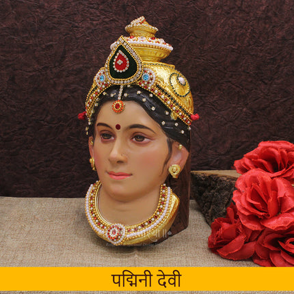 Padmini Mata Face Mukhota |Traditional Decorative Mukut for Pooja Room | Perfect for Margashirsha Goddess  Laxmi Vratam Puja & Festivals