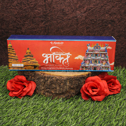 Ajanta Divine Bhakti Incense Sticks – Premium Fragrance for Puja, Aarti Premium Fragrant Agarbatti for Puja, Aarti & Spiritual Rituals   250g Pack