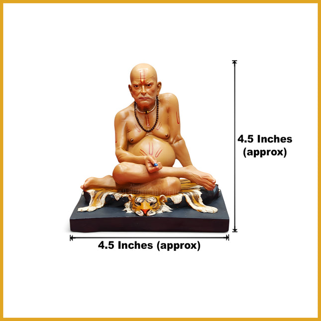 Shri Sachchidanand Swami Samarth श्री स्वामी समर्थ महाराज, अक्कलकोट निवासी Brahmandnayak Akkalkot Niwas Rajadhiraj Yogiraj Divya Fiber Idols (4.5 Inch )