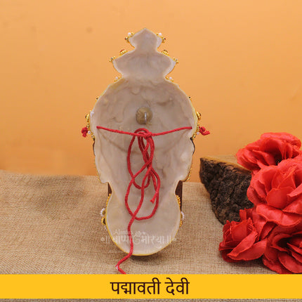 Padmavati Devi Face Traditional Padmavati Mata Face for Puja | Handpainted Devi Shringar Mask for Home Temple Goddess Idol for Margashish Lakshmi Puja & Daily Worship