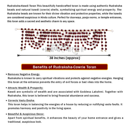 Rudraksha Kawadi Toran – Spiritual Energy Door Hanging for Home & Office Entrance | Traditional Kawad Toran for Positive Vibes