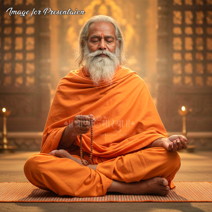 Namasmarana Japa Kusha Grass Pooja Aasan with Cover Sitting Floor Mats, Handmade Aasan for Puja Asan Mandir Meditation Foldable Pooja Sitting Chatai (Big Size)