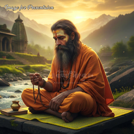 Namasmarana Japa  Natural River Grass Square Handcraft Pooja Floor Mats/Meditation Prayer, Sitting, Aasan Mat Chatai Eco-Friendly Natural River Grass Pooja Aasan | Square Handmade Meditation & Prayer Mat (Big Size )