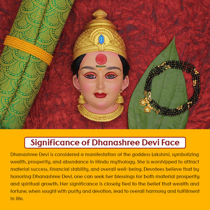 Mahalakshmi’s Auspicious Form Shakti Roopam – DhanashreeDevi  Face Bringer of Wealth & Fortune Eternal Source of Prosperity, Purity & Divine Energy (6.5 Inches)