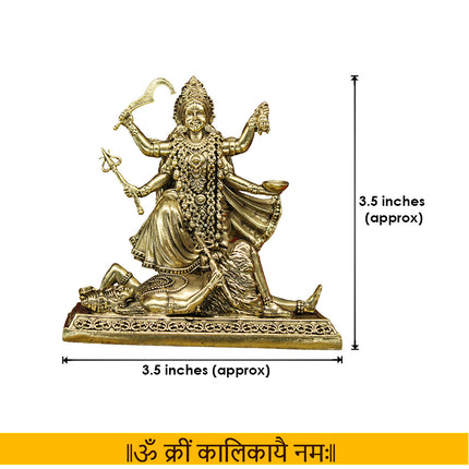 Brass Kali MATA Murti Maha Kaali with Shiva Idol Adi Shakti Ma  Goddess Kali Standing on Lord Shiva for Home, Office Decor, Diwali Pooja, Donation & Gifting Purpose Mahakali Kalika Maa Statue