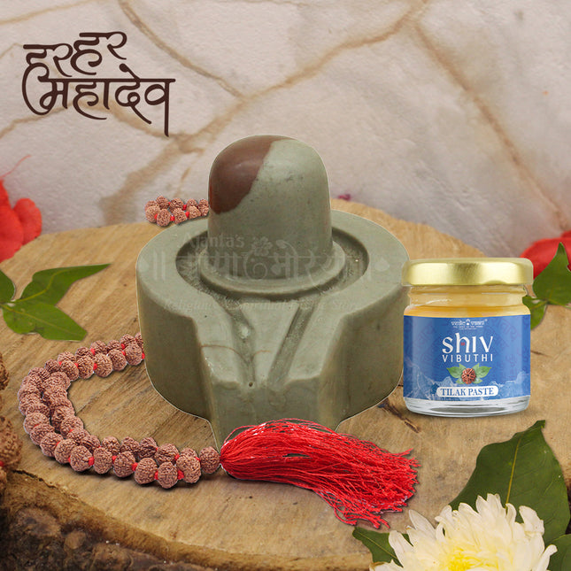 Rudra Dev Narmada Shivling – Bring Positive Vibrations & Prosperity Natural Narmadeshwar Stone Shivalingam for Home Temple & Abhishek Puja
