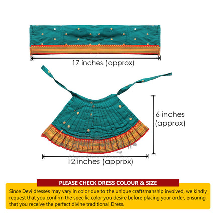 Navratri Goddess MATA Rani Poshak, Maa Laxmi, Durga, Saraswati, Radha Shringar for Kalasha Pooja (6(Height) 12(Length) Inch)