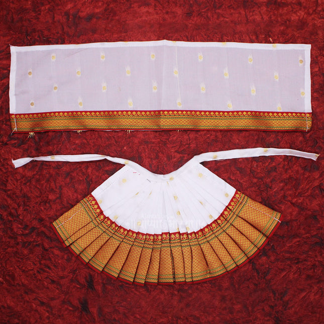 Navratri Mata Rani Devi Poshak for Lakshmi, Durga, Saraswati & Radha | Margashirsha Lakshmi Guruwar Pooja Dress | Kalash Sthapana Shringar Vastra (Size: 7Inch Poshak)