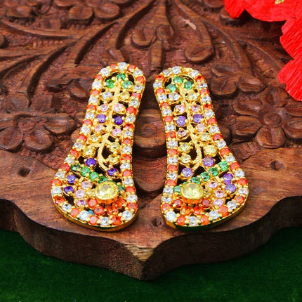 Lakshmi Charan Paduka for Puja | Sacred Charan Paduka for All Gods & Goddesses | Divine Worship Paduka Auspicious Paduka for All Deities, Home Temple & Puja