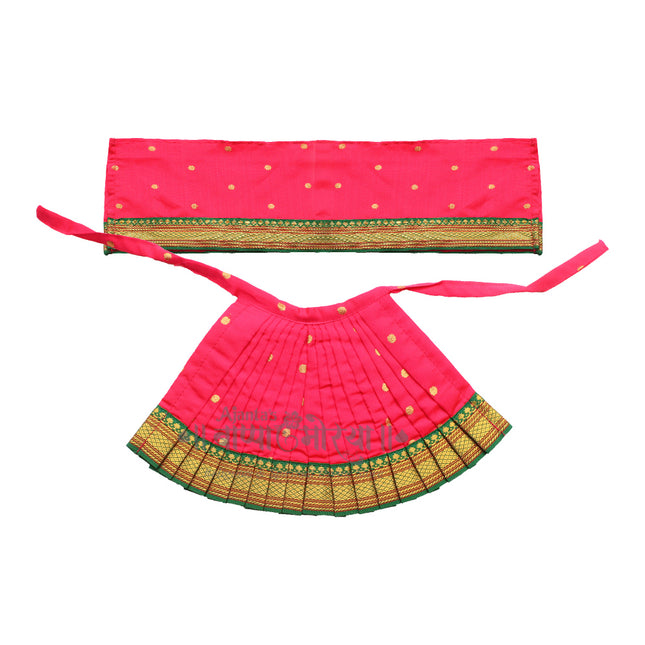 Devi Mata Laxmi Pujan | Kalash Sthapana Margashirsh Puja | Navratri Traditional Dress Poshak (7(Height) x 11(Width) Inch)