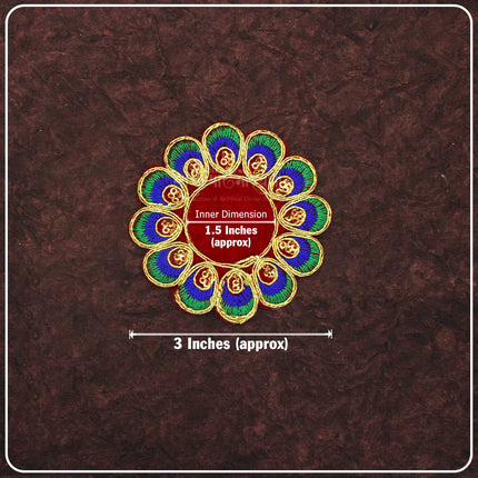 Velvet Designer Aasan Pooja Cloth Mat Mandir Temple Home Office Base ChowkiPooja Aasan for Mandir Home Temple Idol Placement | Velvet Designer Puja Altar Cloth Mat Home Office Base Chowki | Festivals & Daily Rituals (3*3 Asan)