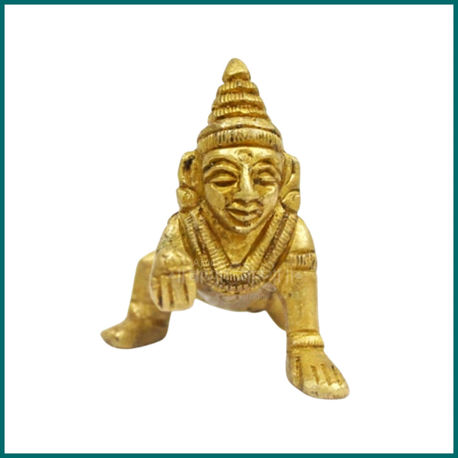 Shree Laddu Gopal Idol – Divine Bal Gopal Krishna Murti for Home Temple & Janmashtami Decor