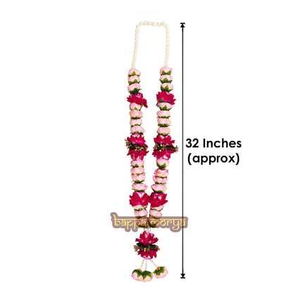 A Pair of Artificial Wedding Garland for Bride and Groom Varmala Multipurpose Use , 24 Inches