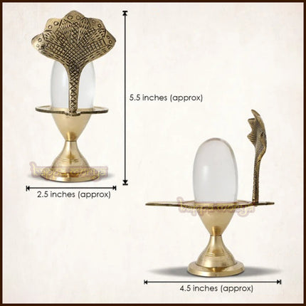 Original Sphatik Shivling – Natural Crystal Quartz Shiva Lingam for Home Mandir & Abhishek – Spiritual Crystal Lingam for Devotional Worship