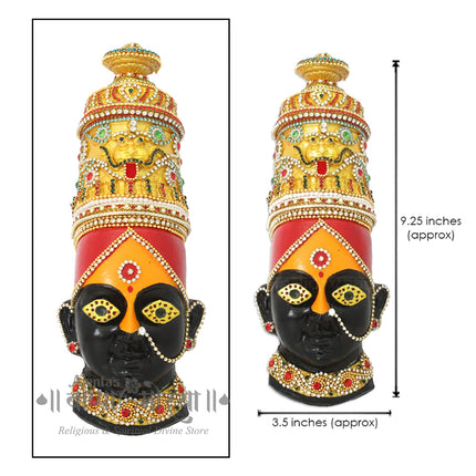 Tulja Bhavani Jagdamba MATA Kuldevi Mukhotta Goddess MATA Maha Lakshmi (Laxmi) Devi Ma Face Kulswamini Maa/Mukhota/Margashirsha Laxmi (1 Pcs)