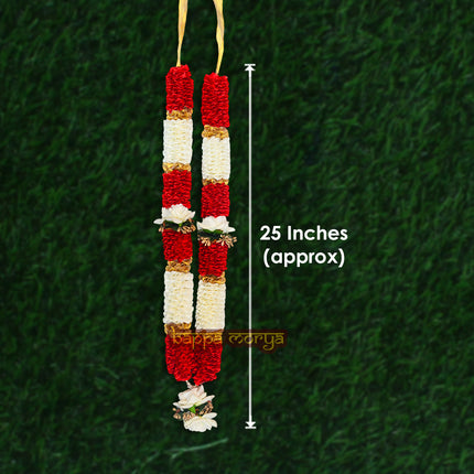 Indian Wedding Floral Garland Jai Mala Haar A Pair of Artificial Wedding Garland for Bride and Groom Varmala Multipurpose Use