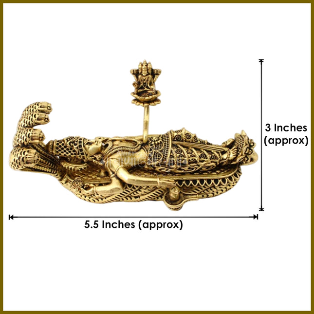 Divine Padmanabh  Padmanabhaswamy Form Lord Vishnu Statue – Shree Padmanabh Narayana Swamy Reclining Idol Lord Vishnu Anantha Shayana Statue