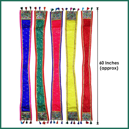 Elegant Shela / Khes for God Idols – Traditional Uparna for Ganpati, Krishna & Devi Decorative Idol Shela for Murti Shringar – Soft Cloth Uparna for Pooja & Home Temple (set of 5)