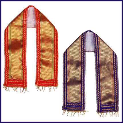 Traditional Golden Ganesh & God Idol Khes/Uparana – Decorative 30-Inch Shela Set Ideal for Home Temple, Pooja Room, Shringar, Rituals, Festivals & Devotional Decoration