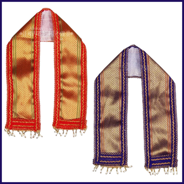 Traditional Golden Ganesh & God Idol Khes/Uparana – Decorative 30-Inch Shela Set Ideal for Home Temple, Pooja Room, Shringar, Rituals, Festivals & Devotional Decoration