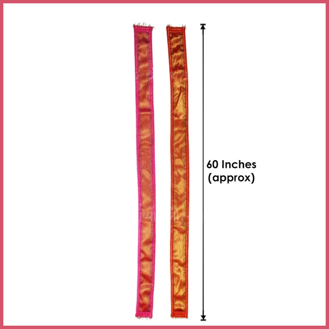 Patka for God | Uparna/Khes for Ganpati Shringar/Chunari/Patka for Ganesha/Krishna Statues Ganesh Vastra Accessories (60 Inches)