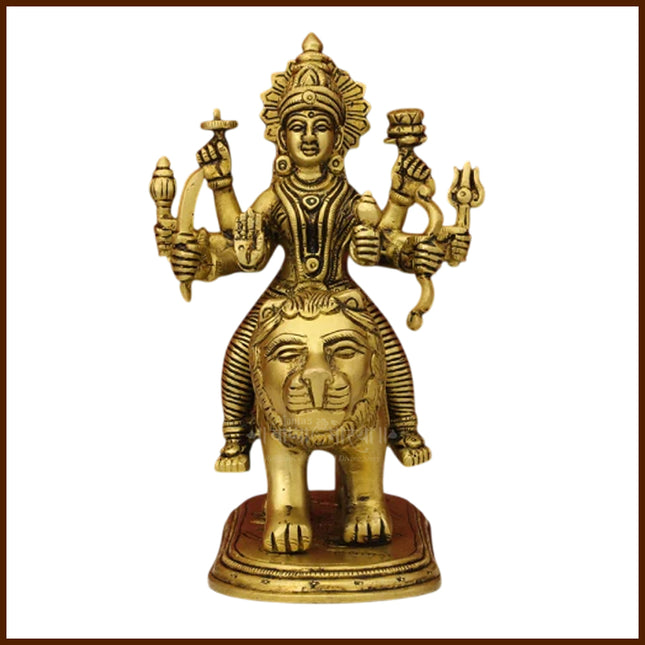 Sherawali Maa Mumbadevi Ambika – Divine Goddess Durga Shakti Mata Idol for Home Temple & Puja